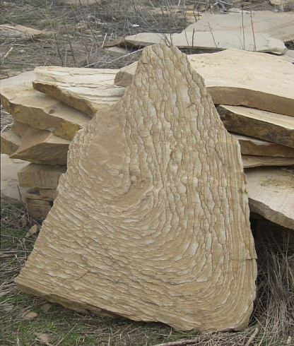 Kamenclub.ru: Форматный камень (плаха) пошаговая дорожка от 70-150 см (4 -12 см)  купить в Казани плитняк  форматный плаха желтый песчаник 9 000 руб/т   фото КАМЕНЬ КЛУБ