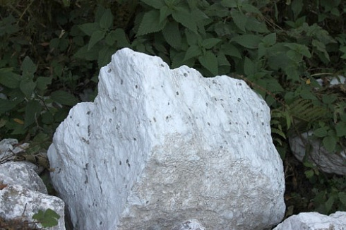 Kamenclub.ru: Мраморизированный известняк фр. 100-500 мм.  купить в Казани известняк серый белый темно-серый сероватый валун природного образования окатанный 10500 руб/т   фото КАМЕНЬ КЛУБ