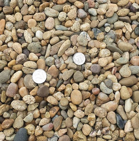 Kamenclub.ru: Галька окат (серо-желтая) фр.10-20 мм. купить  в Казани галька серо-желтая, рыжая, серый речная окатанная округлая галька 5000 руб/т   фото КАМЕНЬ КЛУБ