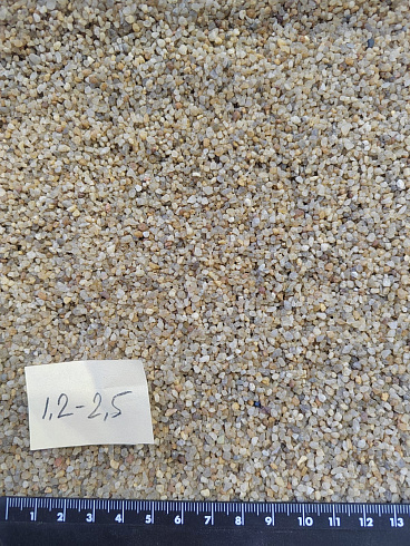 Кварцевый песок сухой фракцинированный фр. 1,2-2,5 мм.  купить в Казани фото Камень Клуб
