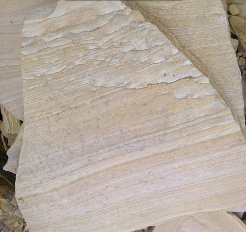 Kamenclub.ru: Песчаник пластушка желтый с рисунком (4-6 см)  купить в Казани плитняк пластушка желтый с рисунком песчаник 9 000 руб/м3   фото КАМЕНЬ КЛУБ