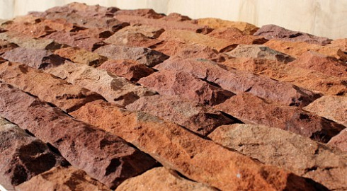 Kamenclub.ru: Песчаник (красный дракон) art PSK-5-03  купить в Казани    3350 руб/кв.м   фото КАМЕНЬ КЛУБ