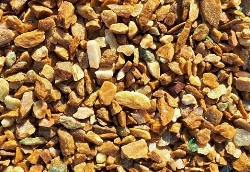 Kamenclub.ru: Щебень крошка желтый (ЗЛАТОЛИТ) фр. 10-20 мм.  купить в Казани златолит бежевый, золотистый, желтый каменная декоративная крошка щебня златолита 10800 руб/т   фото КАМЕНЬ КЛУБ